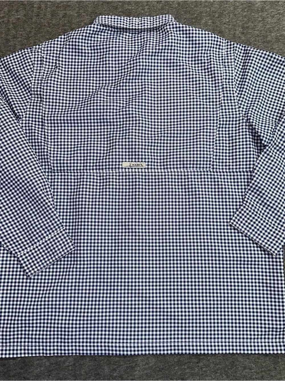 Habit River Guide Brookside Check Medieval Blue Fishing Shirt XL UPF 40 Vent